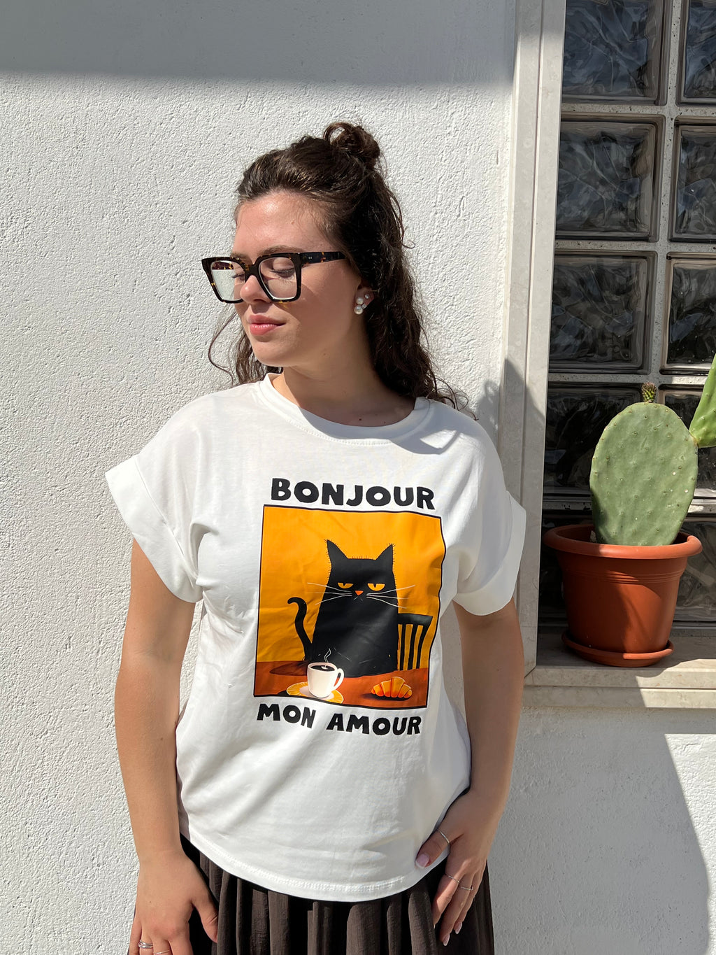 T-shirt cane e gatto