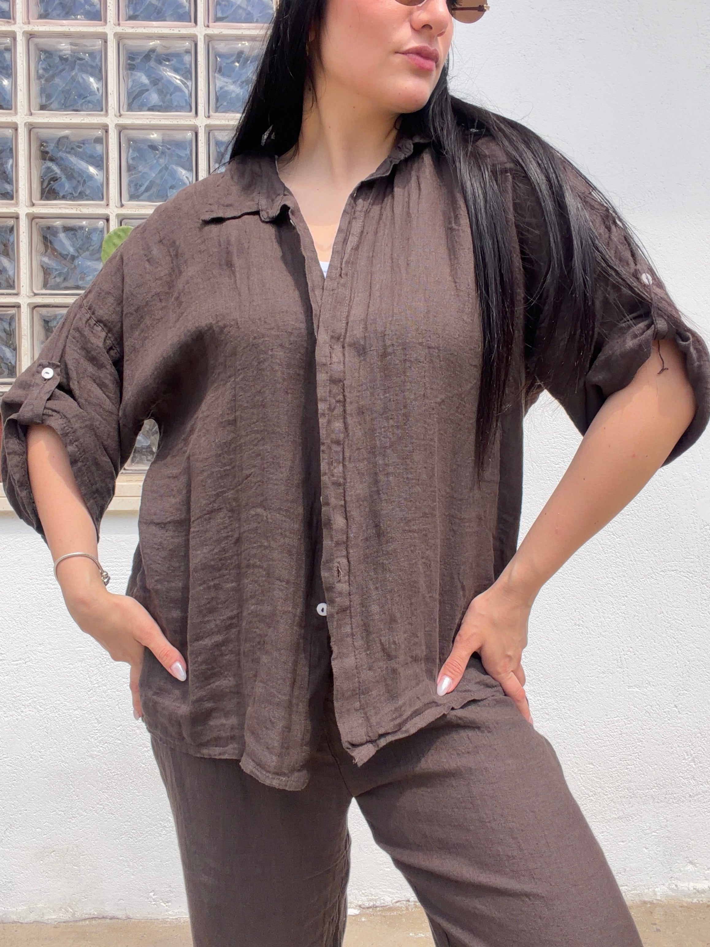 ￼Camicia Lino Selene